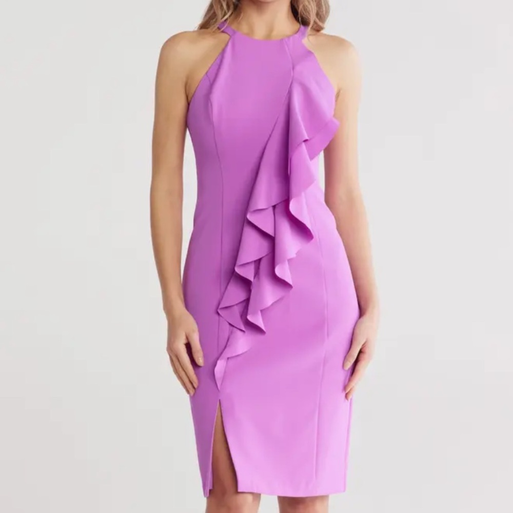 Vince Camuto Purple Halter Dress (Size 12)